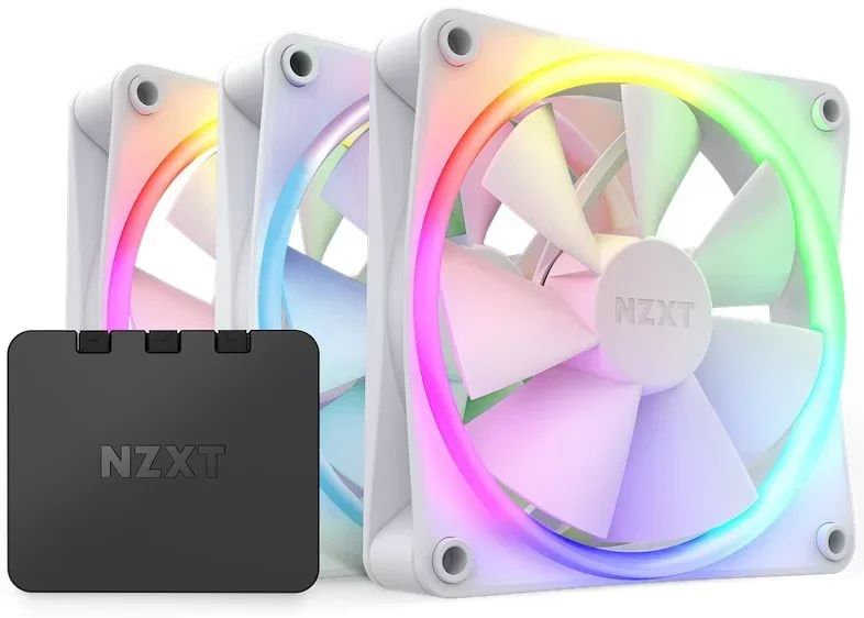 מאוורר למארז NZXT F120 RGB Triple Pack לבן