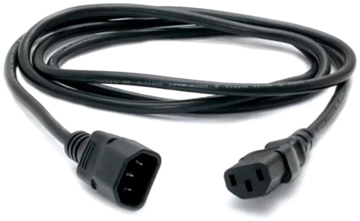 כבל מתח לאל פסק Luggar Extender AC Power Cord C14 to C13 1.5m