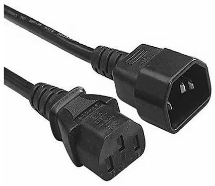 כבל מתח לאל פסק Luggar Extender AC Power Cord C14 to C13 1.5m