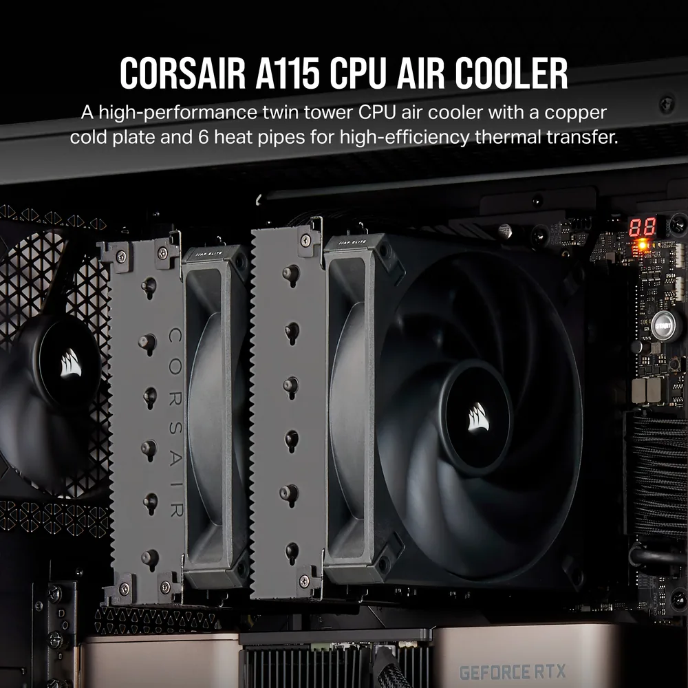 קירור אוויר למעבד Corsair A115 Twin Tower – מבט נוסף