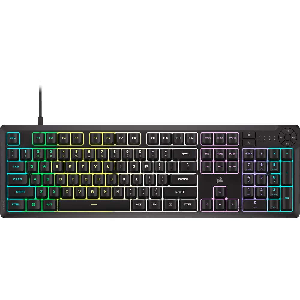 מקלדת גיימינג Corsair K55 CORE RGB שחור