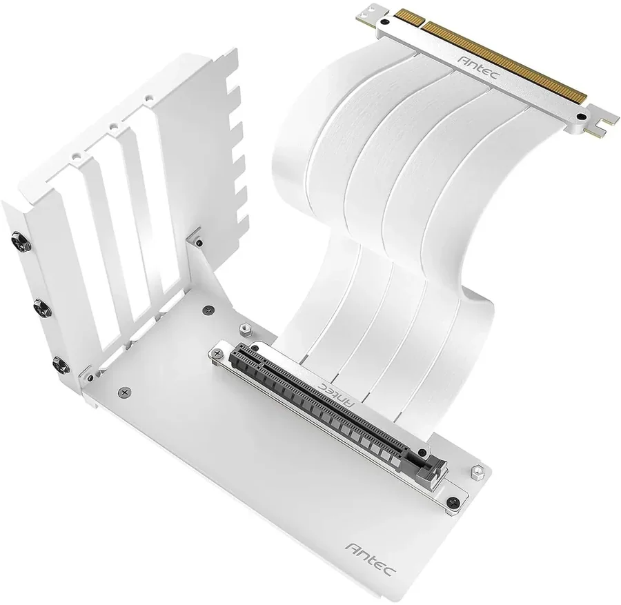 ערכת התקנה אנכית לכרטיס מסך Antec PCIE4 Vertical GPU Bracket לבן