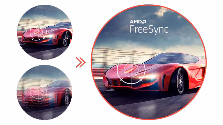 AMD FreeSync обеспечивает плавное и быстрое движение на экране.