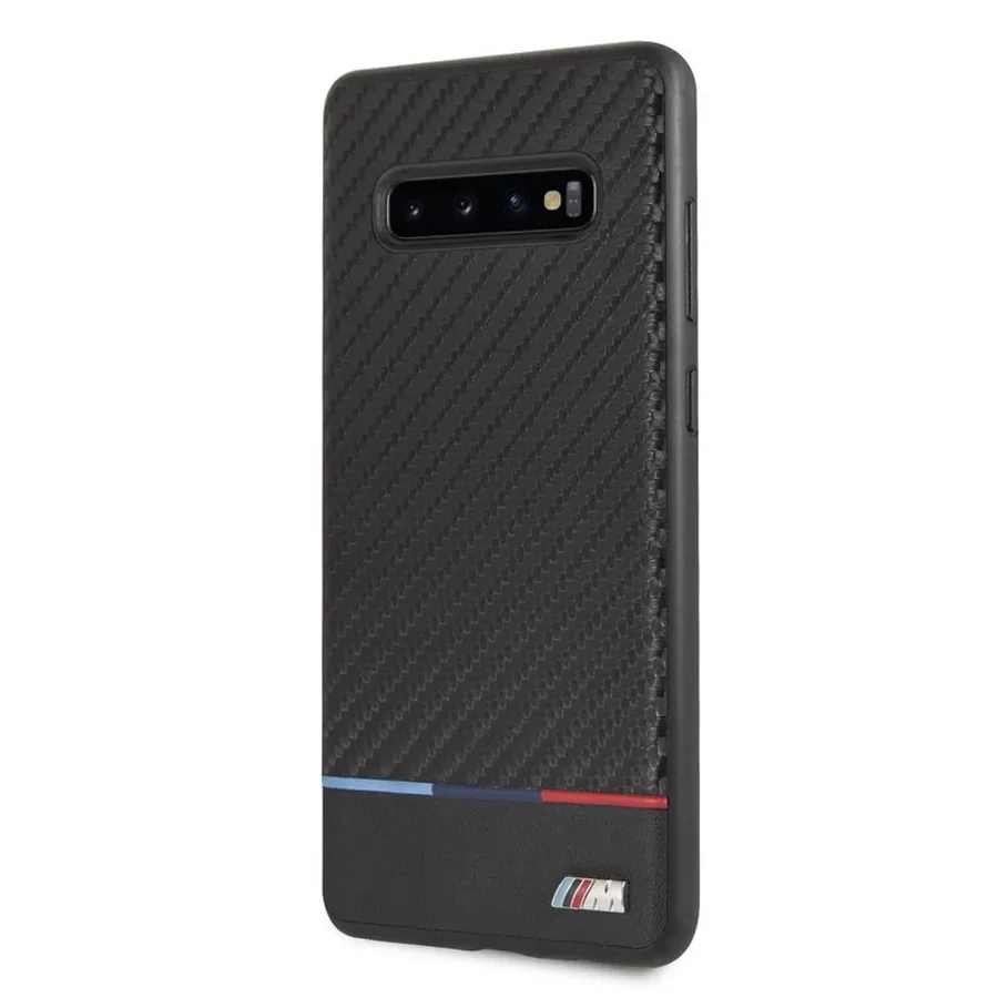 כיסוי קשיח CG Mobile BMW M Carbon Tricolor Galaxy S10+ שחור
