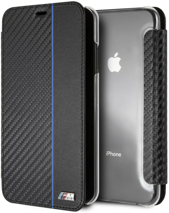 CG Mobile BMW M Carbon Navy Stripe iPhone XR Book Case