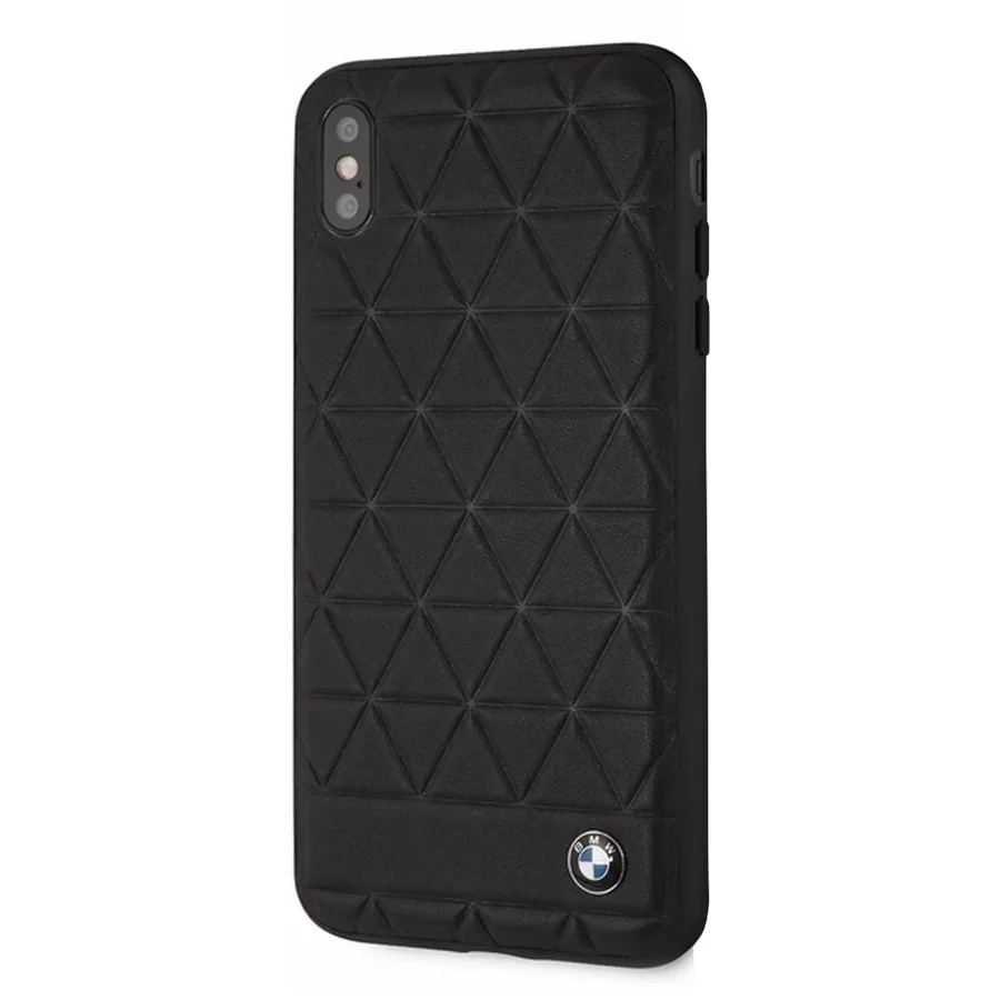 Жесткий чехол из натуральной кожи для iPhone CG Mobile BMW Hexagon iPhone X/XS черный
