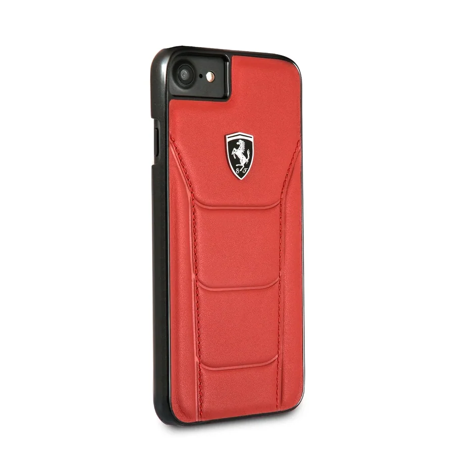 כיסוי קשיח מעור אמיתי CG Mobile Ferrari Heritage 488 iPhone SE/8/7 אדום
