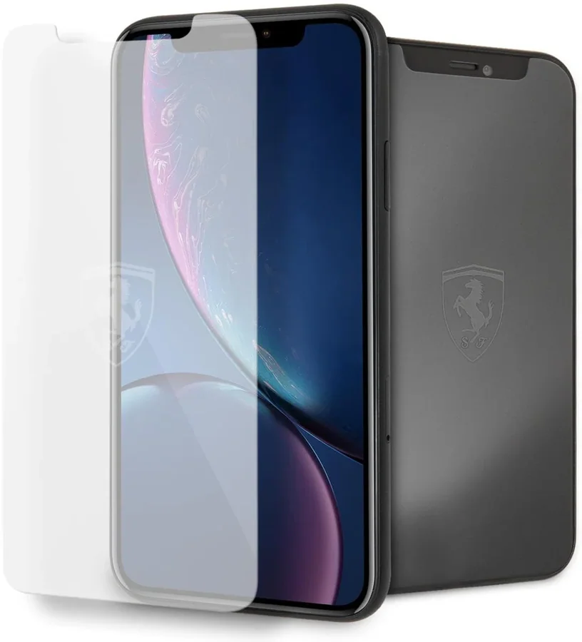 מגן מסך מזכוכית מחוסמת CG Mobile Ferrari Invisible Logo iPhone XR
