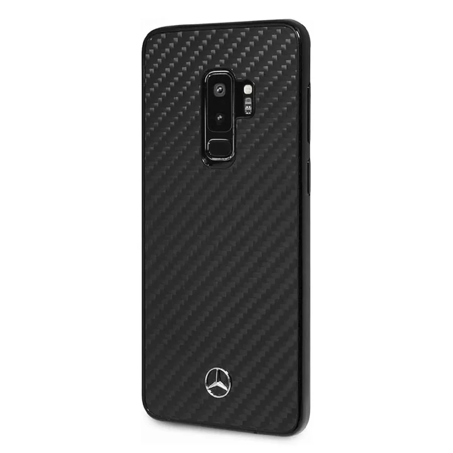 כיסוי קשיח מסיבי פחמן CG Mobile Mercedes-Benz Dynamic Line Real Carbon Galaxy S9+ שחור