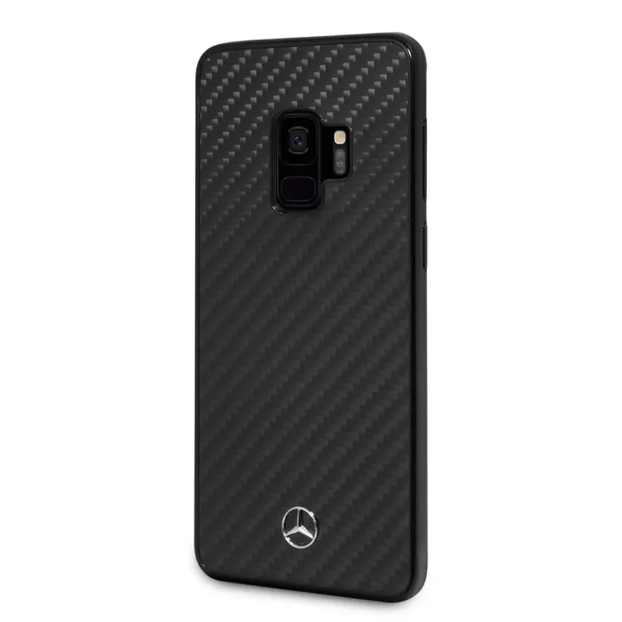 כיסוי קשיח מסיבי פחמן CG Mobile Mercedes-Benz Dynamic Line Real Carbon Galaxy S9 שחור