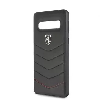 CG Mobile Ferrari Heritage Quilted Galaxy S10+ Genuine Leather Hard Case, Black