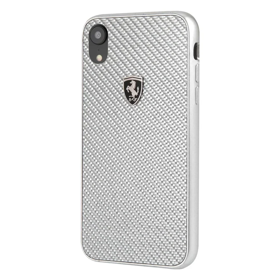 CG Mobile Ferrari Heritage Real Carbon iPhone XR Hard Case, Silver