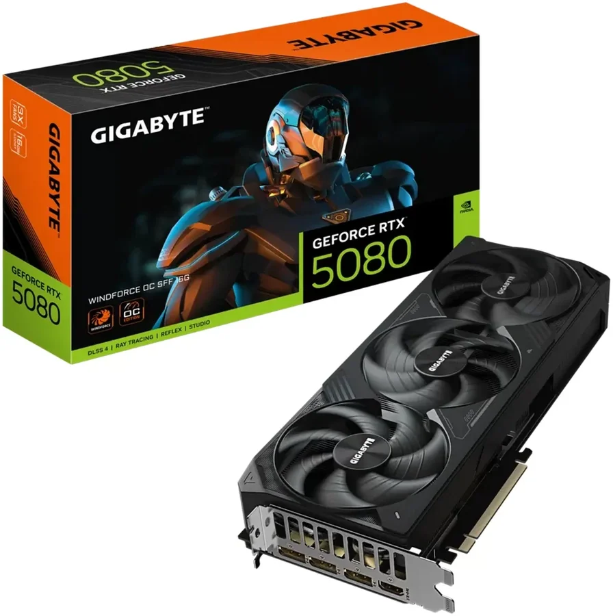 כרטיס מסך Gigabyte GeForce RTX 5080 WINDFORCE OC SFF 16G