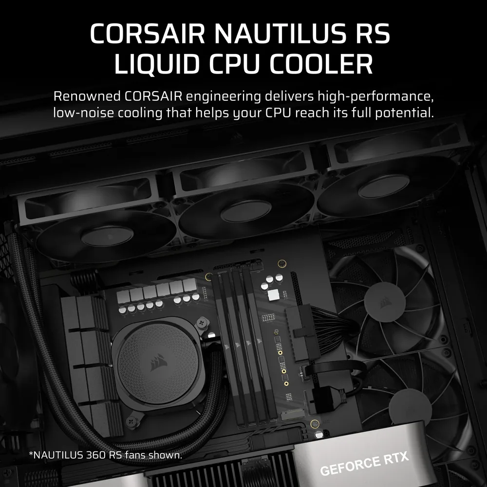 Corsair NAUTILUS 240 RS Black Liquid Cooler – Another View