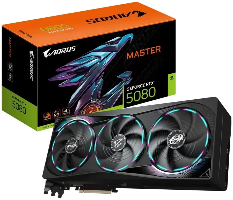 כרטיס מסך Gigabyte AORUS GeForce RTX 5080 MASTER 16G