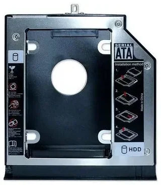 Second Drive Adapter for Laptop Gold Touch Hard Drive 2.5″ Caddy for Notebook 12.7mm