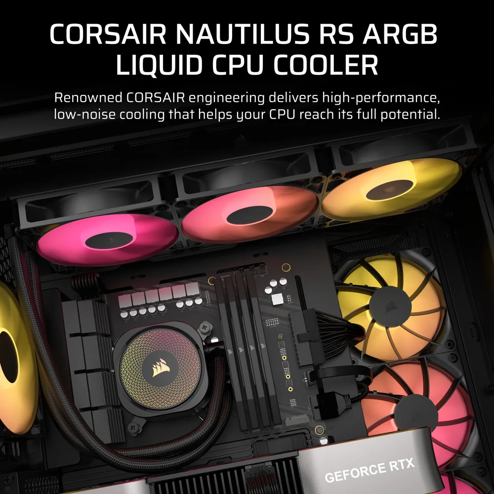 Corsair NAUTILUS 360 RS ARGB Liquid Cooler – Black – Additional View