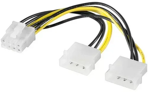 Кабель Gold Touch 2Molex 4 Pin Male To 8Pin Female PCIe Card