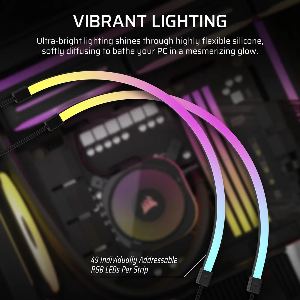 Corsair iCUE LINK LS430 Aurora RGB — Magnetic Lighting Strip Kit – Additional Details