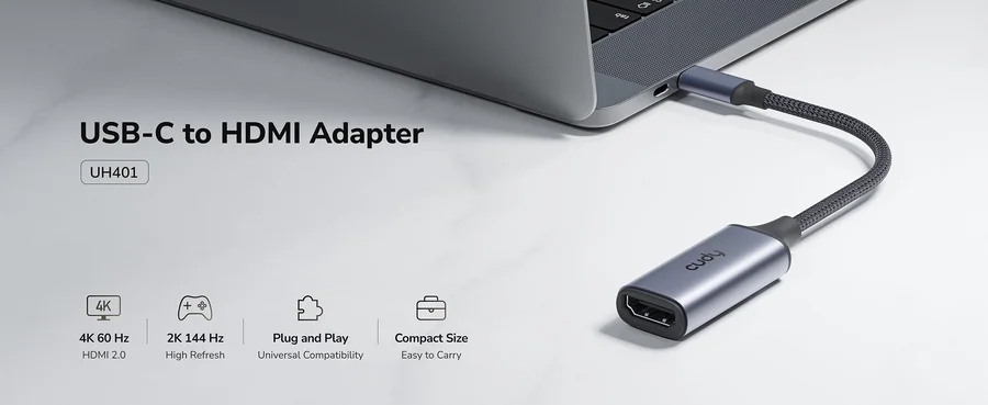 מתאם למסך CUDY Type-C to HDMI
