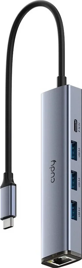 USB-хаб CUDY UH605 5-in-1 USB-C Hub with Gigabit Ethernet