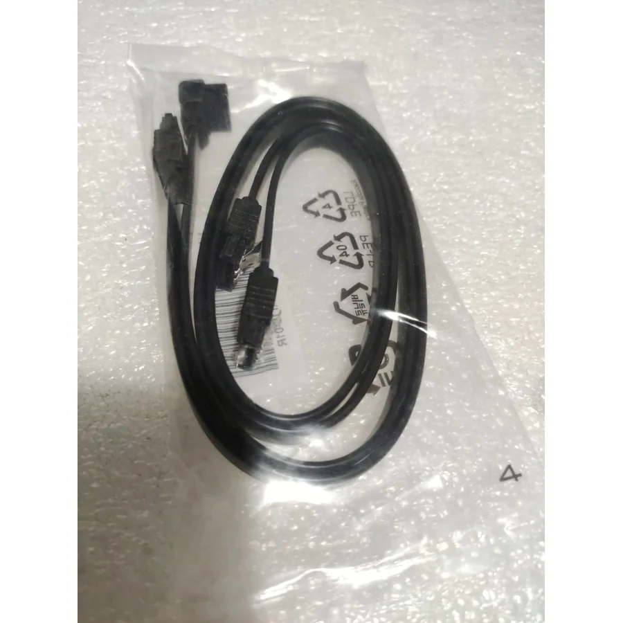 SATA 6Gbps Data Cable Pair, 90° Angled Connector with Latch, Black | 12CF1-2SAT1B-01R