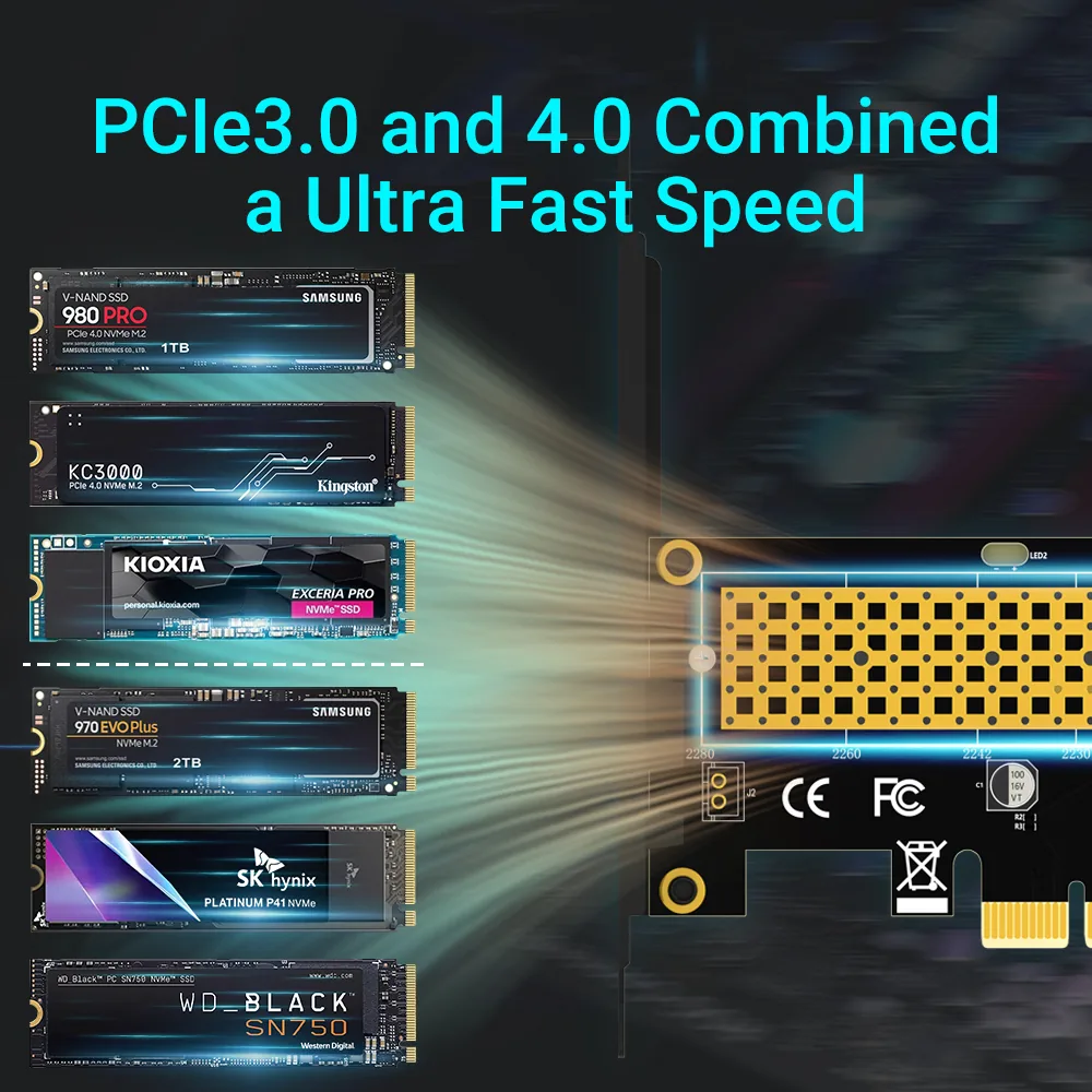 PCIe Gen4 x1 16Gbps