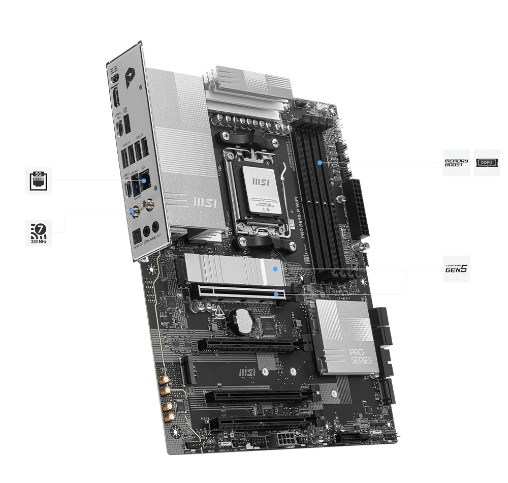 Motherboard layout and features