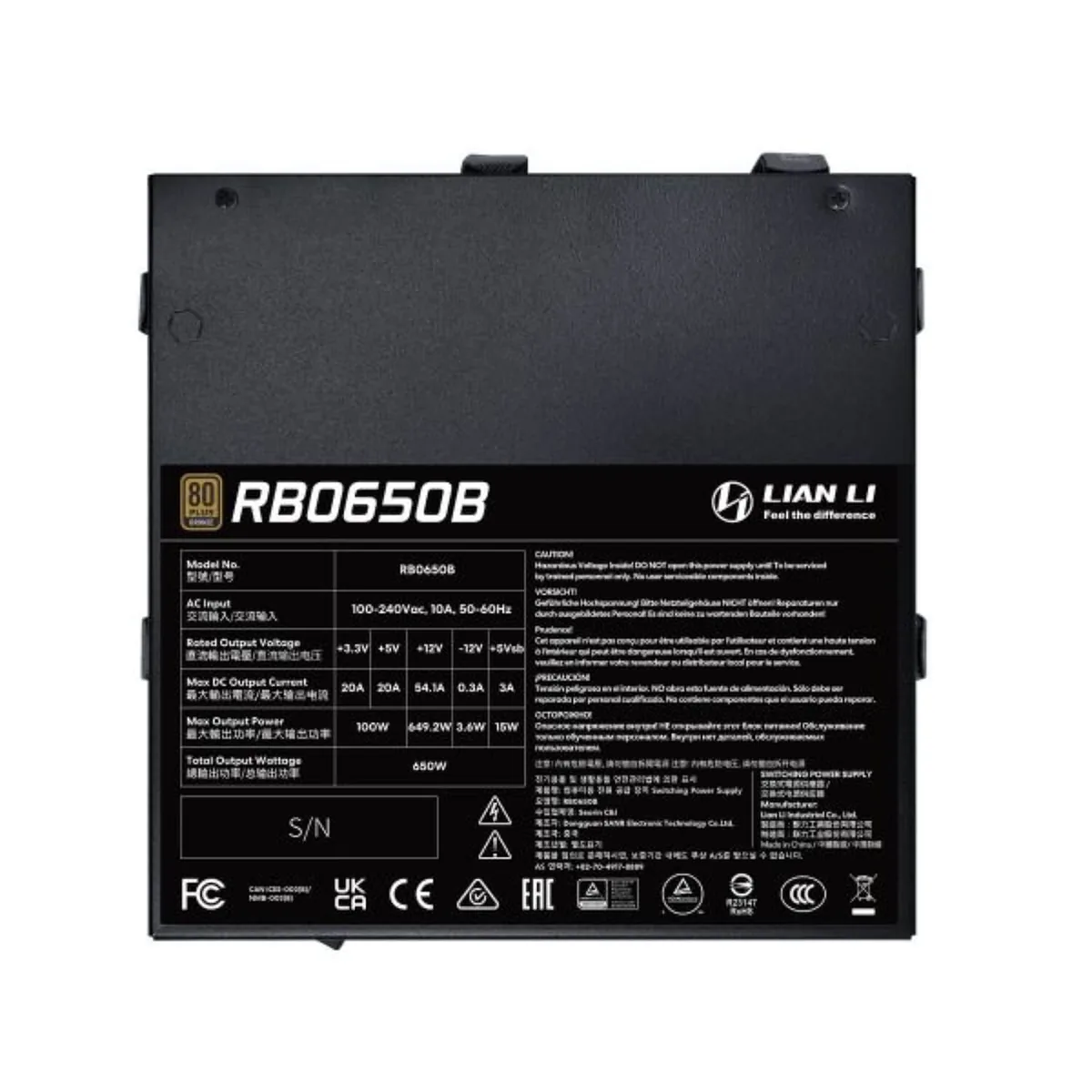 Lian-Li RB PSU – חיבורים