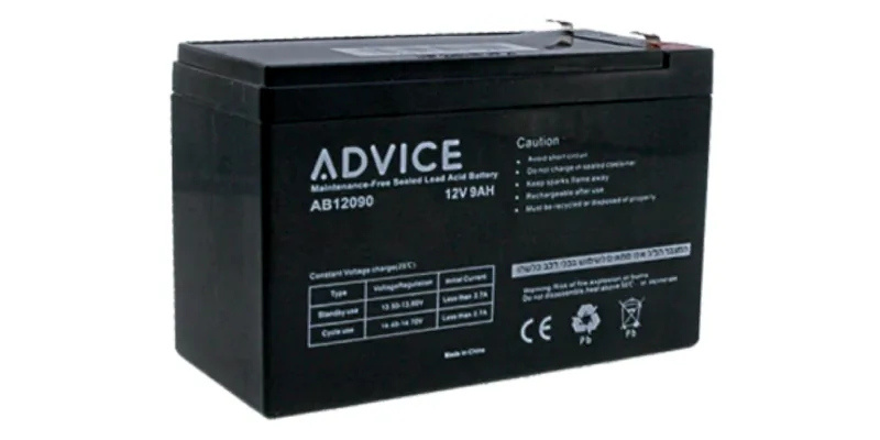 מצבר אל-פסק 12V 9Ah בטכנולוגיית AGM
