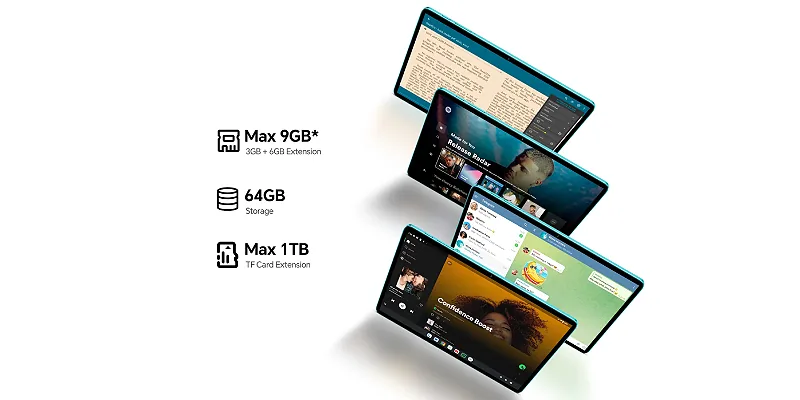 אחסון 64GB ותמיכה בהרחבה