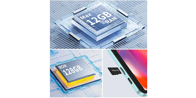 12GB (עם הרחבה וירטואלית) ואחסון 128GB
