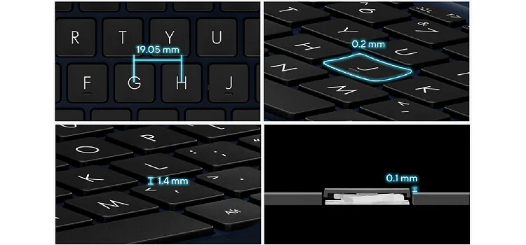 ASUS ErgoSense keyboard for typing comfort