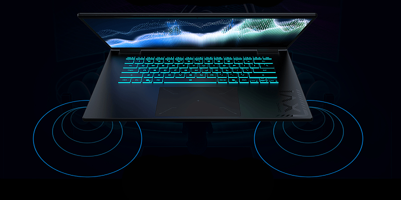 Golden Curve keyboard and large touchpad