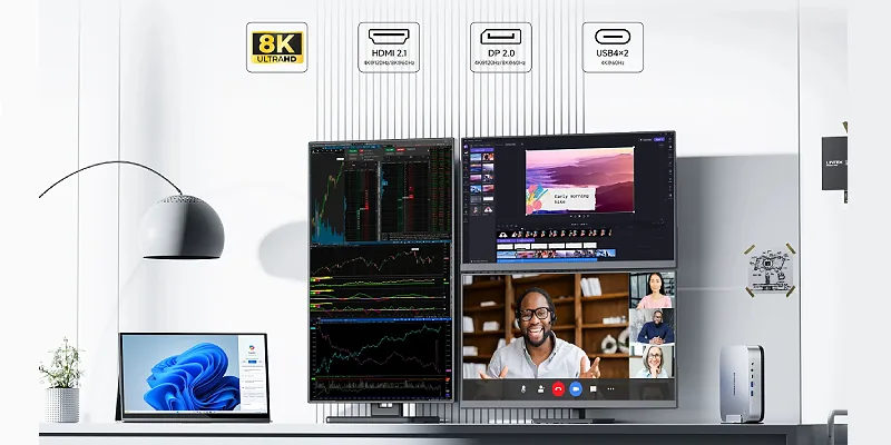 שני חיבורי Ethernet לעבודה רציפה