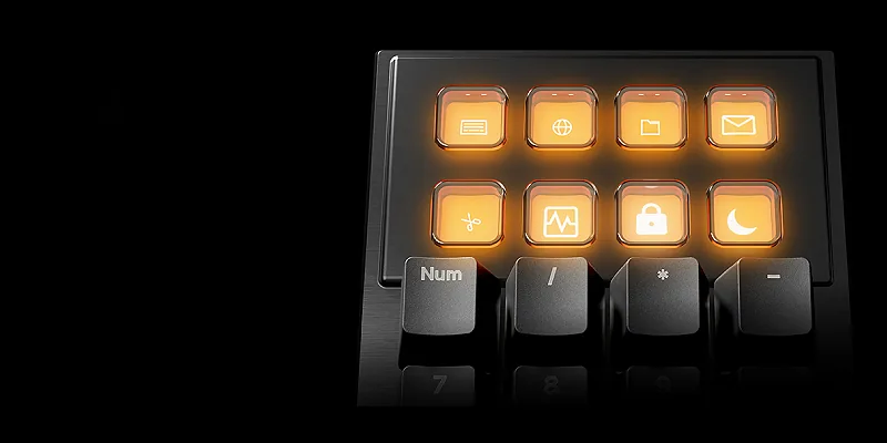 8 editable display keys – icons, animations, and macros