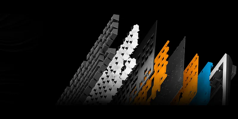Three‑layer noise damping – foam, PCB, and silicone padding