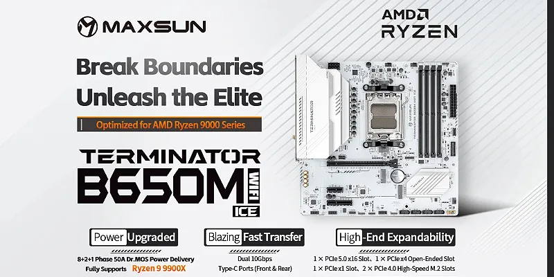 MAXSUN Terminator B650M WIFI ICE