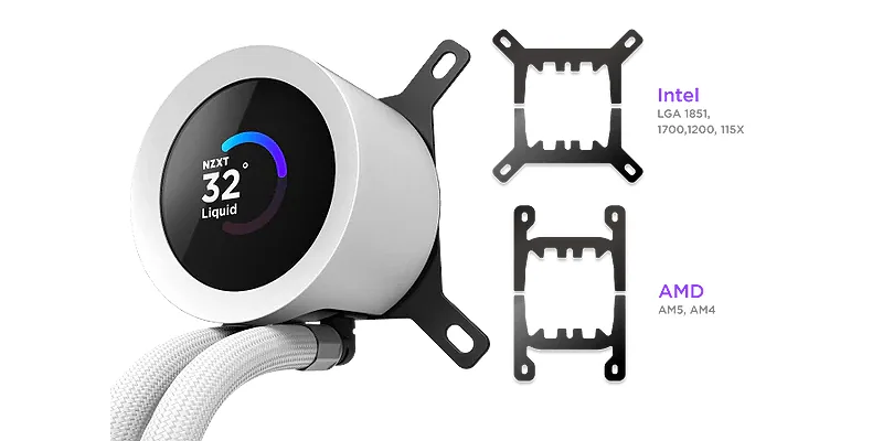 NZXT Kraken Plus 360 RGB - совместимость и крепления