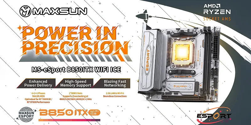 MAXSUN eSport B850ITX WIFI ICE
