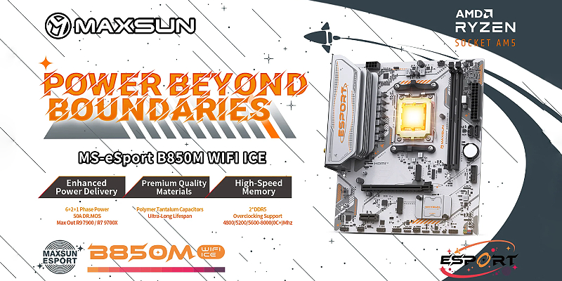 MAXSUN eSport B850M WIFI ICE