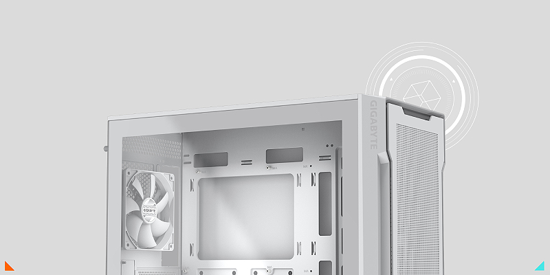 דופן זכוכית מחוסמת - Gigabyte C102 Glass ICE