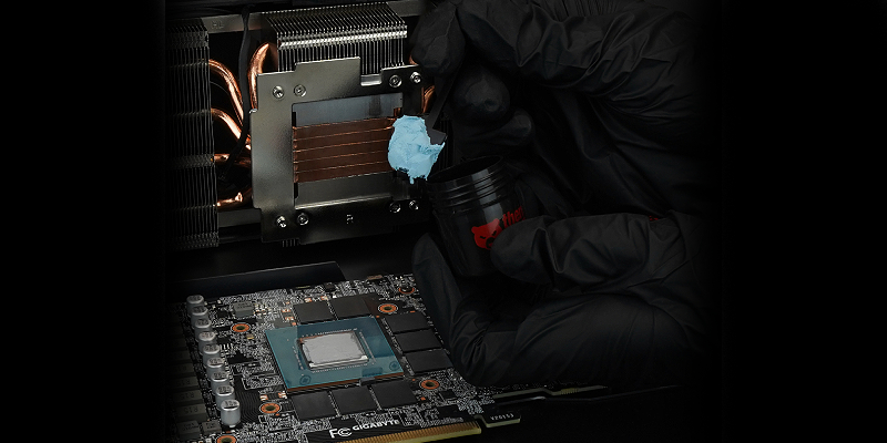 Applying TG Putty on VRAM and VRM components