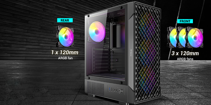Antec VX320 ARGB - מאווררי ARGB מותקנים מראש