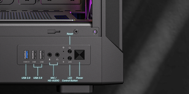 Antec VX320 ARGB - פאנל I/O עליון