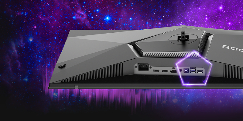 Built-in USB hub - convenient, accessible connections