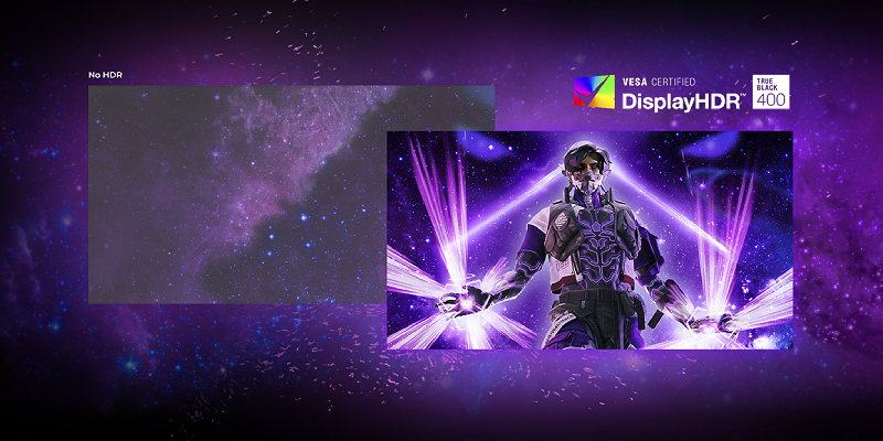 VESA DisplayHDR True Black 400 – impressive black depth
