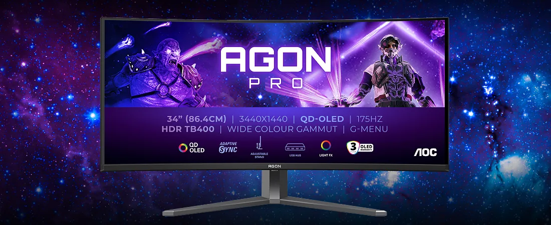AOC AGON Pro AG346UCD QD‑OLED монитор 34 дюйма