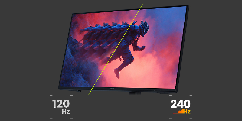 240Hz refresh rate – smooth, crisp motion