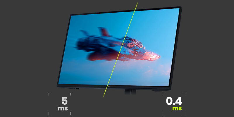 0.4ms MPRT – maximum clarity in motion